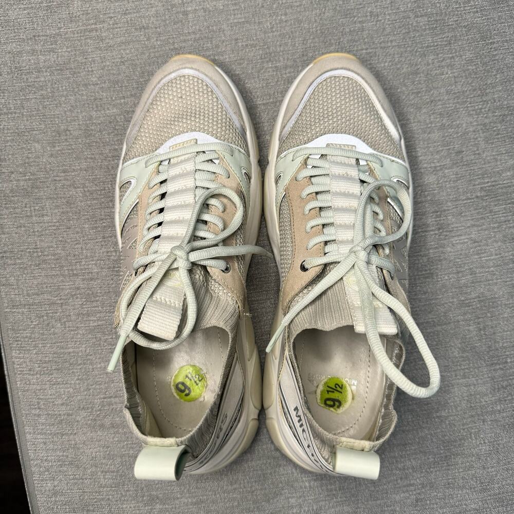 Michael Kors Lucas Trainer Sneakers Men's Size 9.5 Tan White Green - Picture 5 of 8